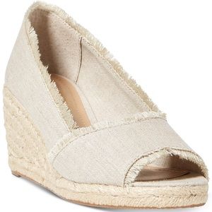 NWT Lauren Ralph Lauren Linen Espadrilles